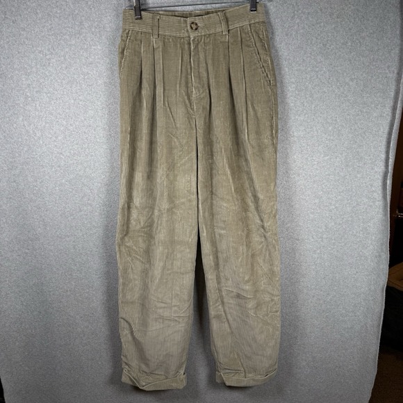 GAP Pants - Gap Corduroy Pants Womens 6 Khaki Beige Loose Fit Baggy Vintage